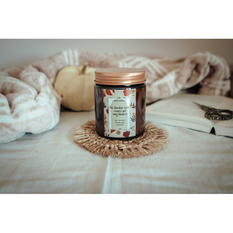 Hot chocolate with s'mores and snug blankets 