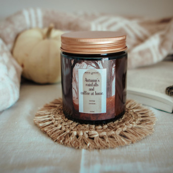 Autumn's rainfalls and coffee at home