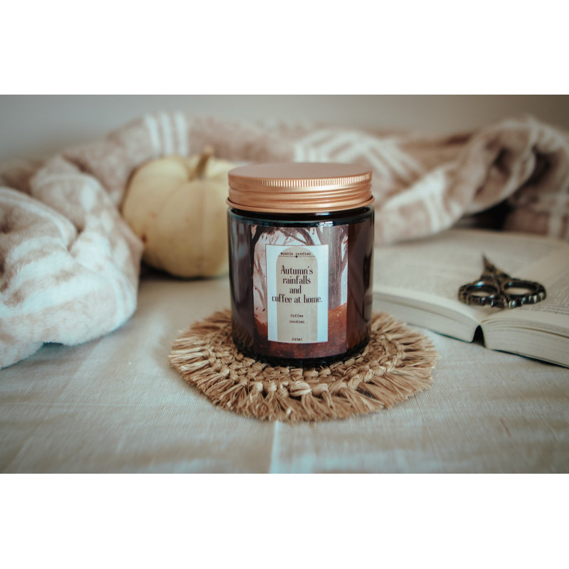 Autumn's rainfalls and coffee at home